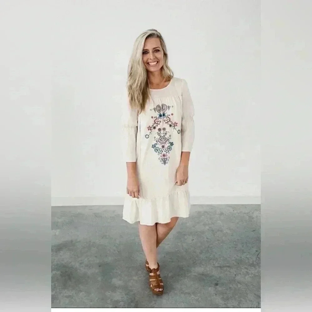 Ashely LeMieux Shelby Midi Dress Size L NWOT
